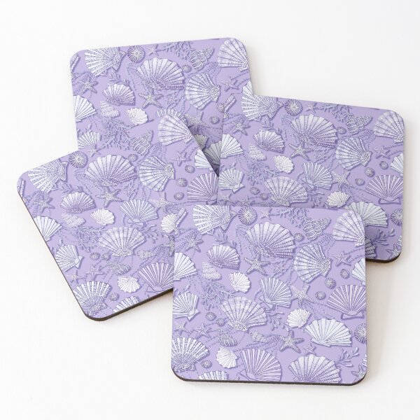 Item preview, Seashell and starfish lilac  designed and sold by MagentaRose.