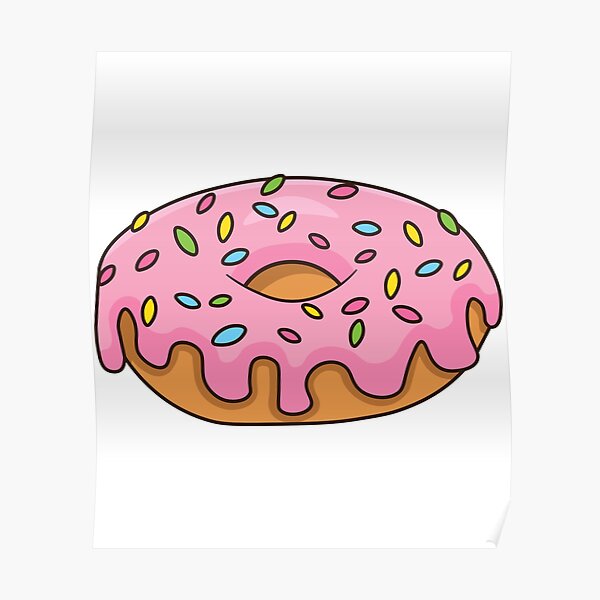 "Donut Illustration" Poster for Sale by Zakeea Redbubble