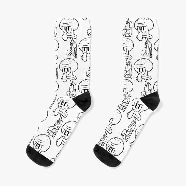 Item preview,  black and white squidward designed and sold by alyaST14.
