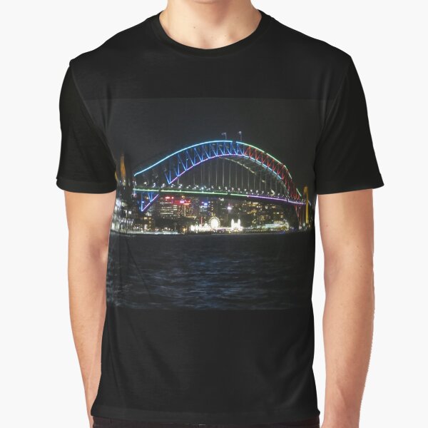 Vivid Sydney Harbour Bridge Graphic T-Shirt