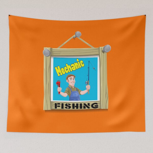 Item preview, Mechanic Fishing designed and sold by printhappy4you.