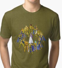 Gold Saints and Athena Tri-blend T-Shirt
