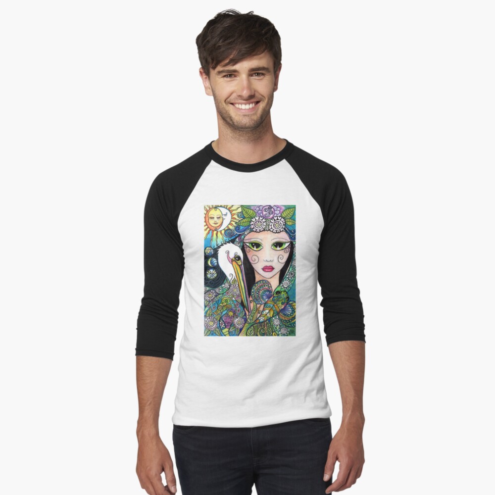 Aperçu de l'œuvre T-shirt baseball manches ¾ créée et vendue par BlueMoonOwl.