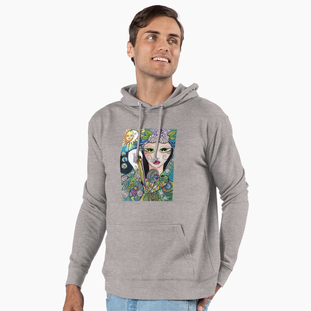 Aperçu de l'œuvre Sweat à capuche léger créée et vendue par BlueMoonOwl.