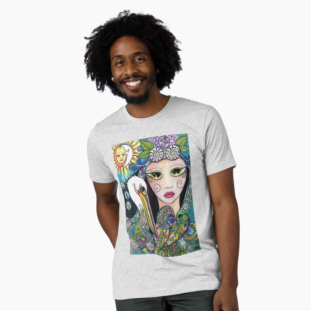 Aperçu de l'œuvre T-shirt chiné créée et vendue par BlueMoonOwl.