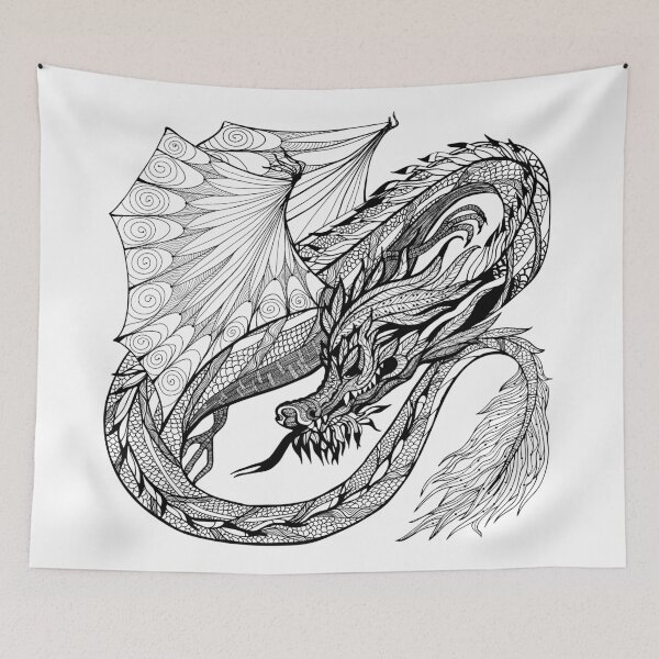Item preview, Chinese Dragon folklore sketch design designed and sold by enzoblszk.