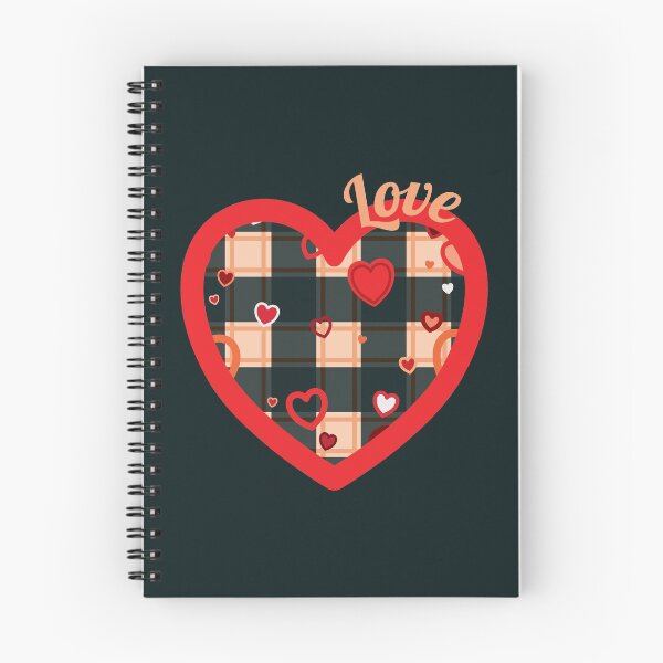Item preview, Plaid Heart - Love - Red, Black, Peach, Pink, and Gray designed and sold by aZillionLines.