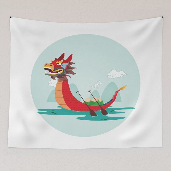 Item preview, Chinese Dragon Boat folklore design designed and sold by enzoblszk.