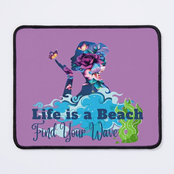 Artikelvorschau, Das Leben ist ein Strand. Finden Sie Ihre Wave Butterfly Floral Girly Art entworfen und verkauft von Cute-Jory-Store.