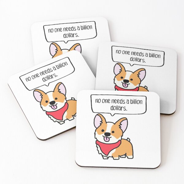 Item preview, no one needs a billion dollars. cute anarchist dog. designed and sold by cute anarchist animals.