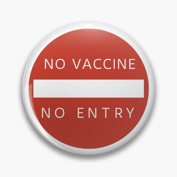 Item preview, No Vaccine / No Entry Street Sign Icon designed and sold by PrintCutScore.
