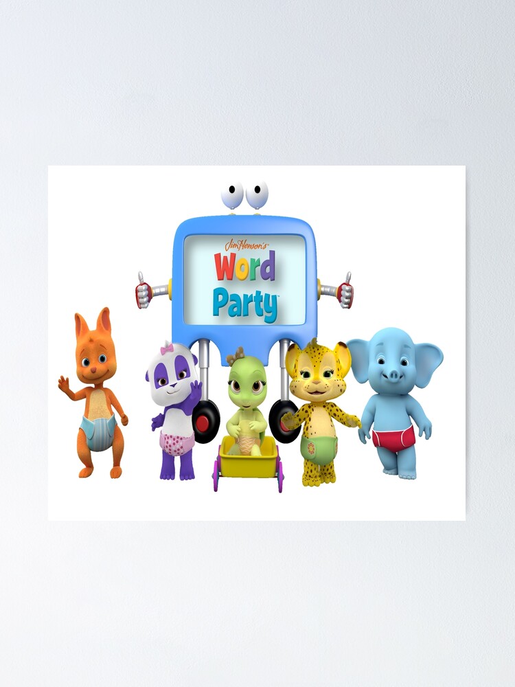 "Word Party cartoon" Poster for Sale by Parkid-s | Redbubble