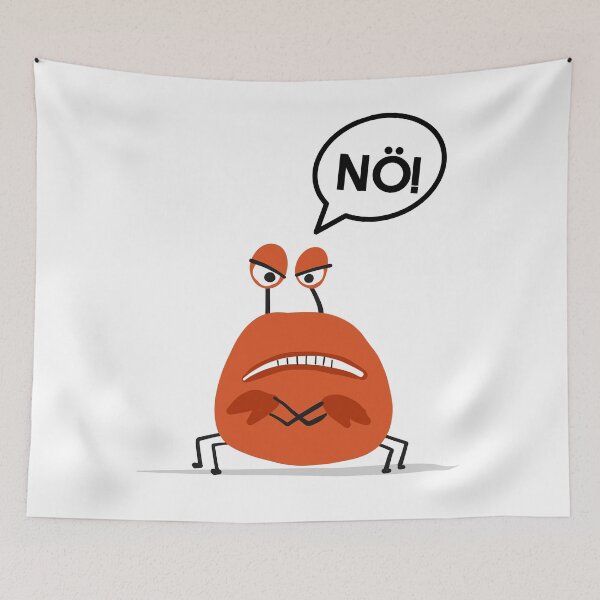 Item preview, Angry crab Illustration designed and sold by Hayabrand.