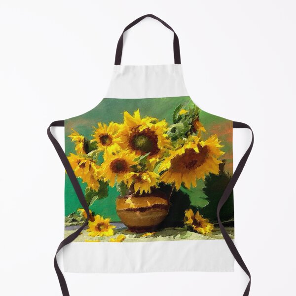 Item preview, Yellow Sunflowers in Vase Impressionist Style designed and sold by artBeatandSoul.