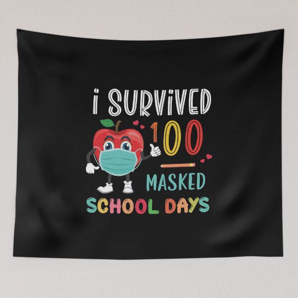 Item preview, Funny quote I survived  100 masked school days designed and sold by Luna-shop16.