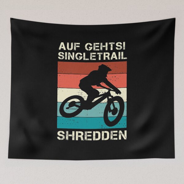 Item preview, Mountain Bike Singletrack Shredden Saying Gift designed and sold by Kuma518.