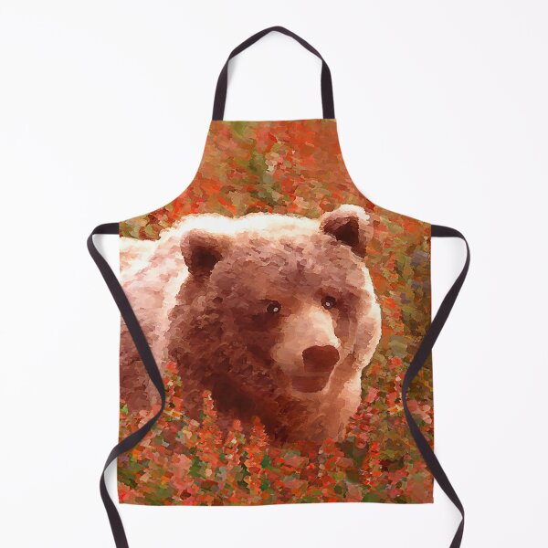 Item preview, Grizzly Bear Cub in Fireweed designed and sold by alpendesigns.