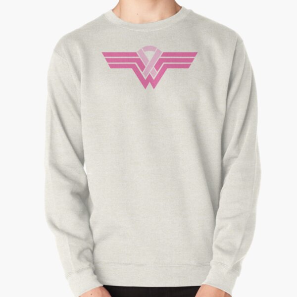 Superhero Ribbon - Breast Cancer Awareness Pullover Sweatshirt