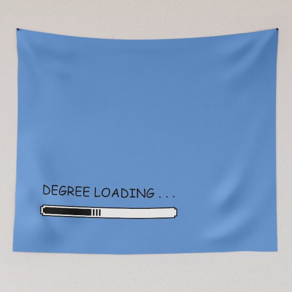 Item preview, Degree Loading Funny Sticker Graduation Quote Humor College Grad - Black designed and sold by ShumShumShop.