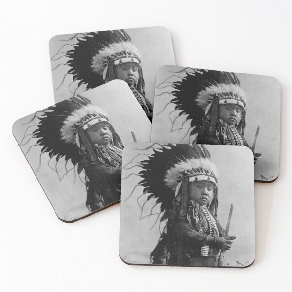 Item preview, Young Native American In Full Headdress - Richard Throssel - Circa 1907 designed and sold by warishellstore.