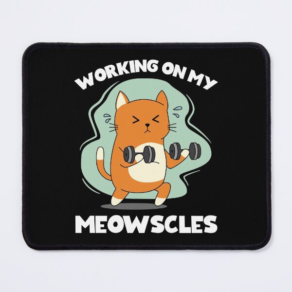 Item preview, Working on My Meowscles - Cat Fitness Workout designed and sold by pawsomelove.