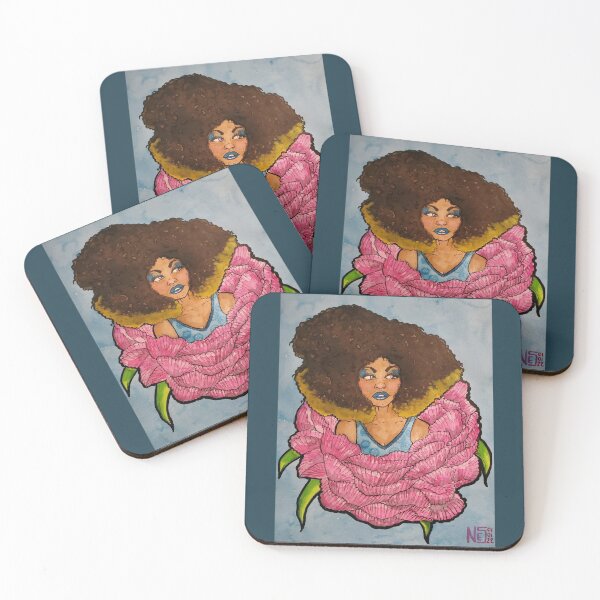 Item preview, Black women and flowers series. Emerging Beauty. designed and sold by Art-indulgence.