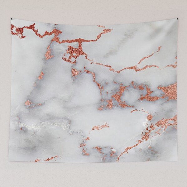 Item preview, White and Rose Gold Marble designed and sold by Jennifer Adair.