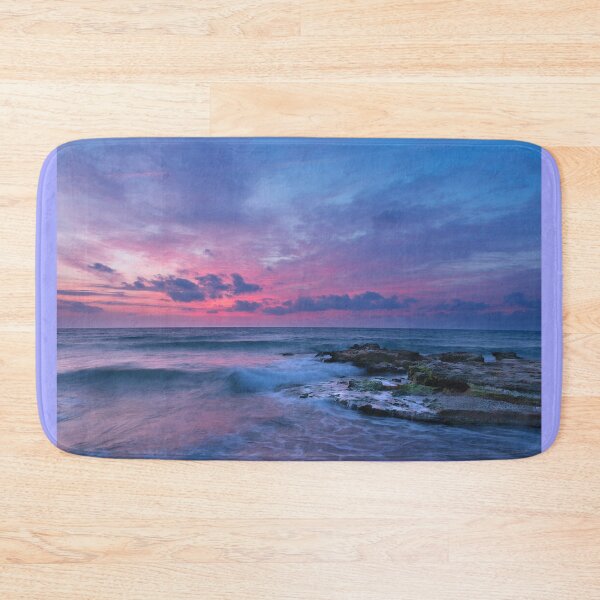 Item preview, Pink & Purple Cotton Candy Ocean Shore Sunset  designed and sold by newburyboutique.
