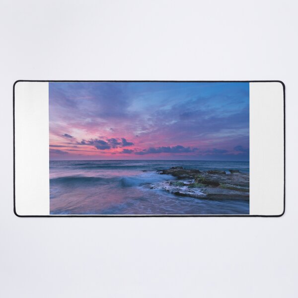 Item preview, Pink & Purple Cotton Candy Ocean Shore Sunset designed and sold by newburyboutique.