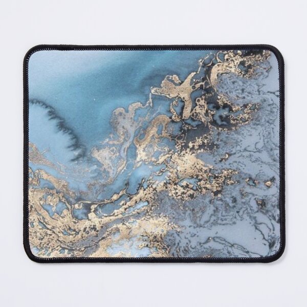 Item preview, Blue and Gold Marble designed and sold by Jennifer Adair.