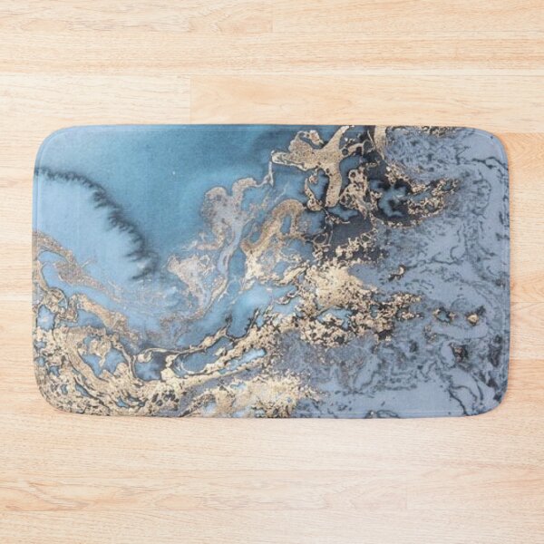 Item preview, Blue and Gold Marble designed and sold by Jennifer Adair.