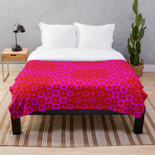 Aperçu de l'œuvre NÉON; Géométrique Op-Art Rose/Rouge créée et vendue par ZENDYtechSTYLE.
