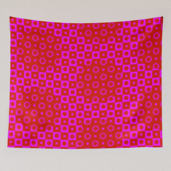 Item preview, NEON; Pink/Red Op-Art Geometric designed and sold by ZENDYtechSTYLE.