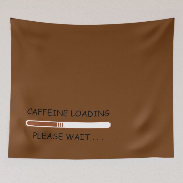 Item preview, Caffeine Loading Please Wait Funny Tee Shirt Morning Quote - White designed and sold by ShumShumShop.