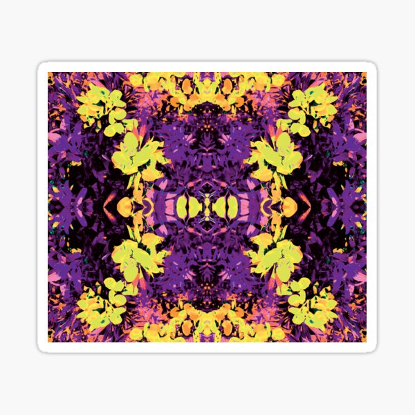 REFRESHING YELLOW ON PURPLE PASSION Sticker