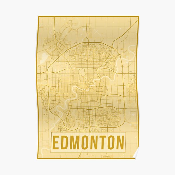 Edmonton Map Posters Redbubble