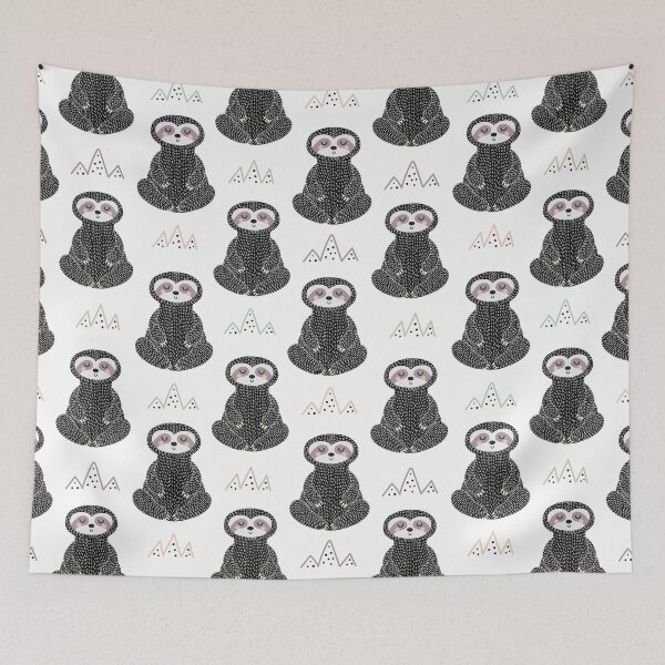 Item preview, Meditating sloth seamless designed and sold by VickyCloset.