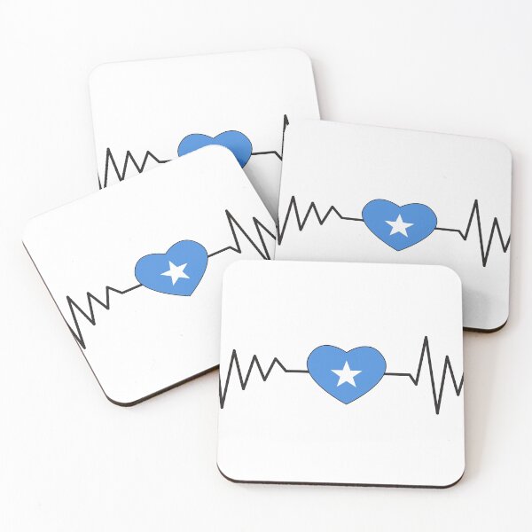 Item preview, Somalia Flag Heartbeat designed and sold by VintageSomalia.
