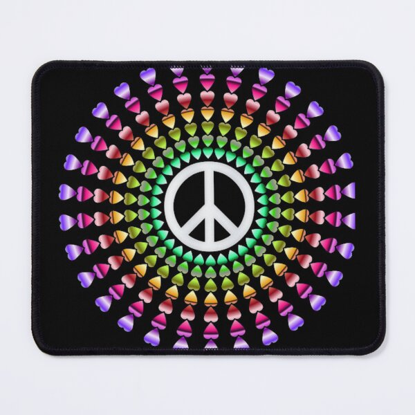 Item preview, Peace sign with hearts optical illusion designed and sold by pnkpopcorn.