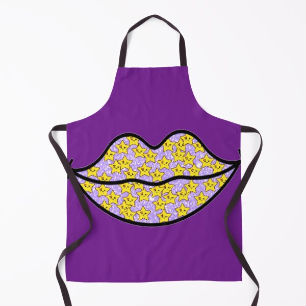 Item preview, Purple lip full of yellow stars. designed and sold by DaliaSabryTee.
