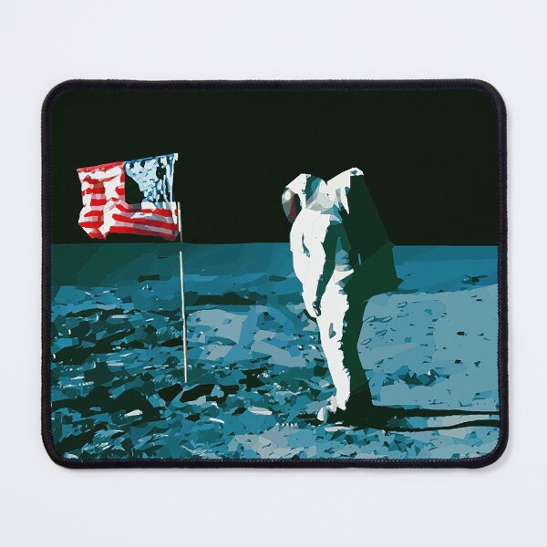 Item preview, Astronaut with Flag on Moon, Moon,Saturn Rocket, Lunar Landing, Space, Outer Space, Moon Rocks, Plant the flag, designed and sold by Nostrathomas66.