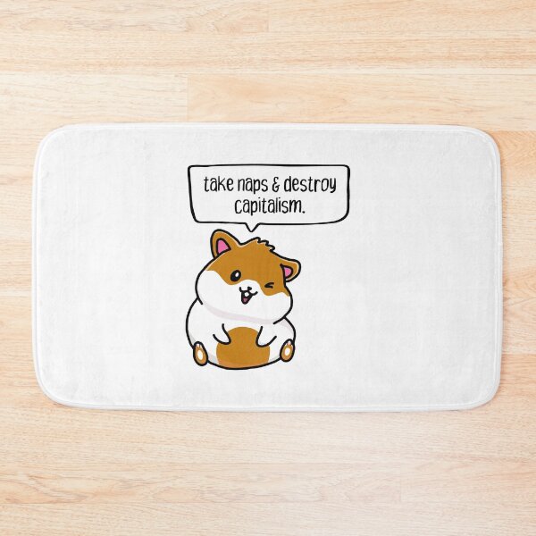 Item preview, take naps & destroy capitalism. cute anarchist hamster. designed and sold by cute anarchist animals.