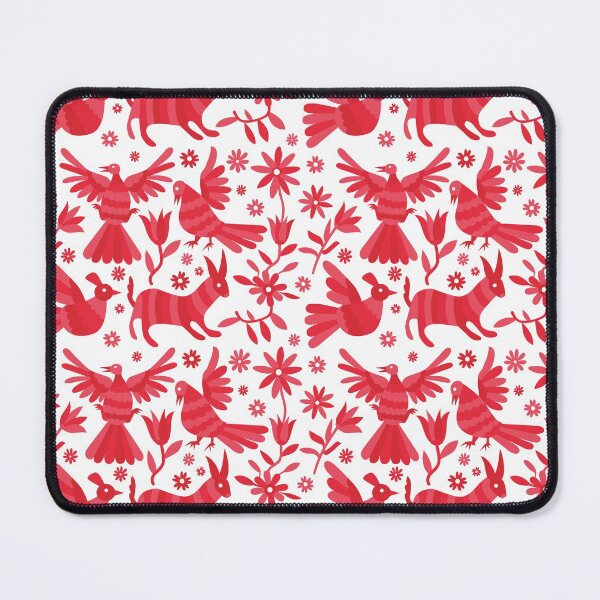 Item preview, RED otomi texture, OTOMI, mexican otomi, mexican art, mexican craft, mexican folk, otomi texture, mexican pattern, flowers, birds, animals, RED PATTERN designed and sold by Terevela.