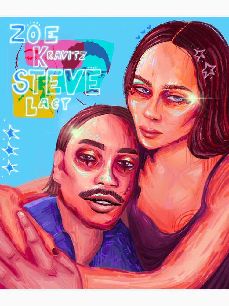 "Zoe Kravitz and Steve Lacy Art Print " Sticker for Sale by