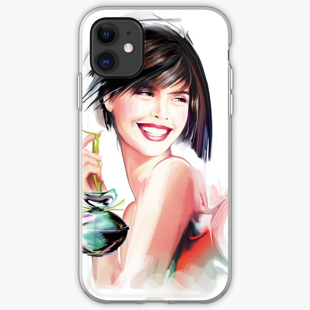 Fashion Woman With Bottle Of Perfume Iphone Case Cover By Teni Redbubble