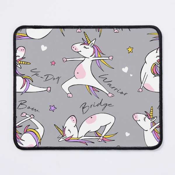Item preview, Cartoon Yoga Pink Unicorn designed and sold by LittleShop79.