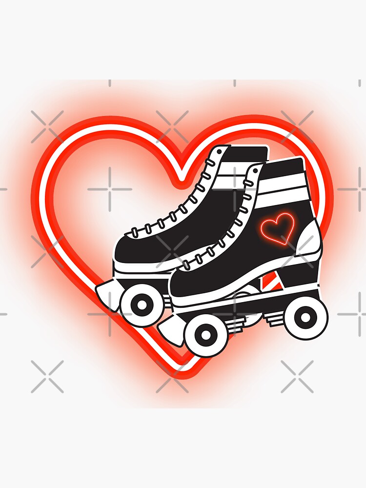 Vintage-Style MAGNET Happy Valentines Day Rollerskating Girl & Doggie BRAND  NEW