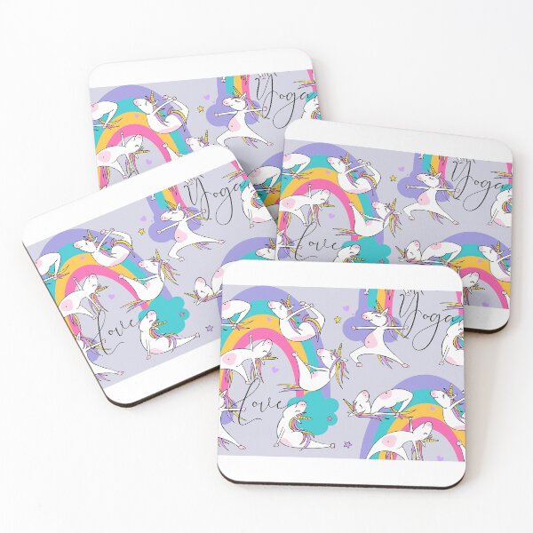 Item preview, White Unicorn Yoga Rainbow designed and sold by LittleShop79.