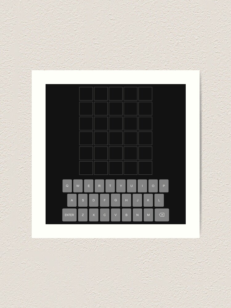 "Wordle, The Daily Word Game Grid and Keyboard" Art Print by voidcrow