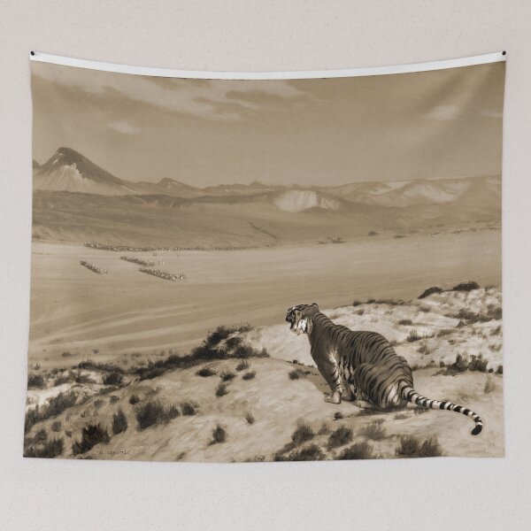 Item preview, Sepia Tiger in desert designed and sold by hockeng.